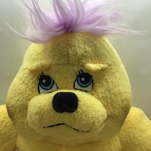 Very Rare Tuck in Time Yellow Purple Plush Stuffed Animal Unknown Character - Picture 6 of 9
